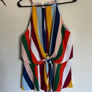 Summer Top With One Button Back. Size L.